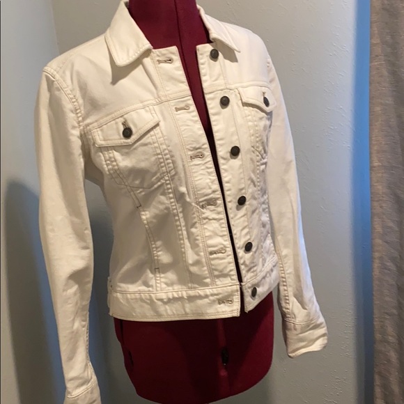 Eddie Bauer white jean jacket - Picture 2 of 5